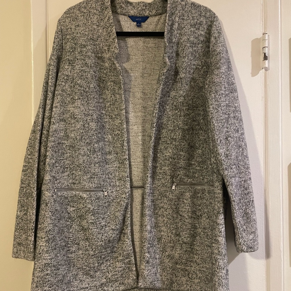 Apt 9 Light Gray Cardigan Woman’s Large